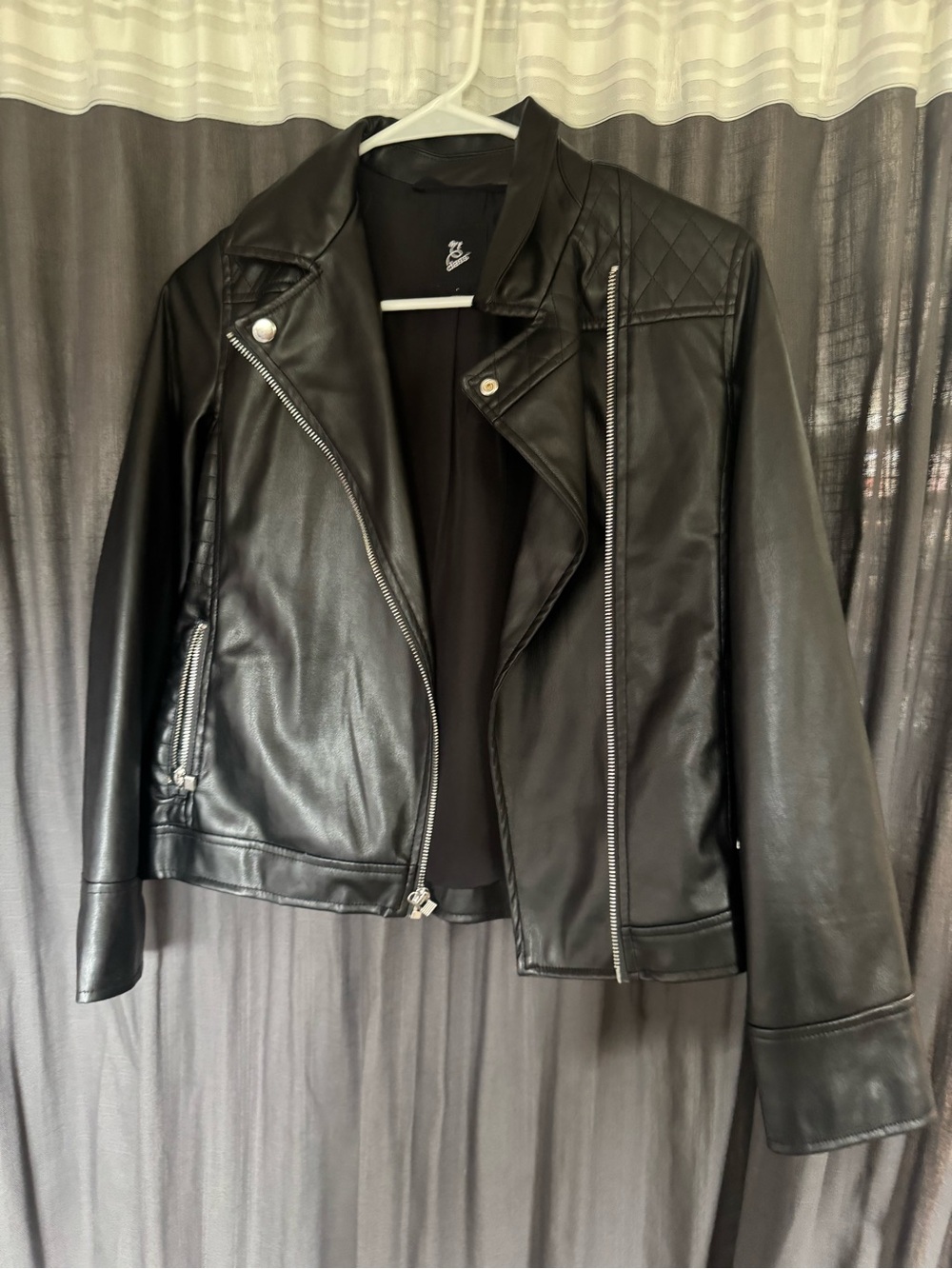 art class Black Faux Leather Moto Jacket